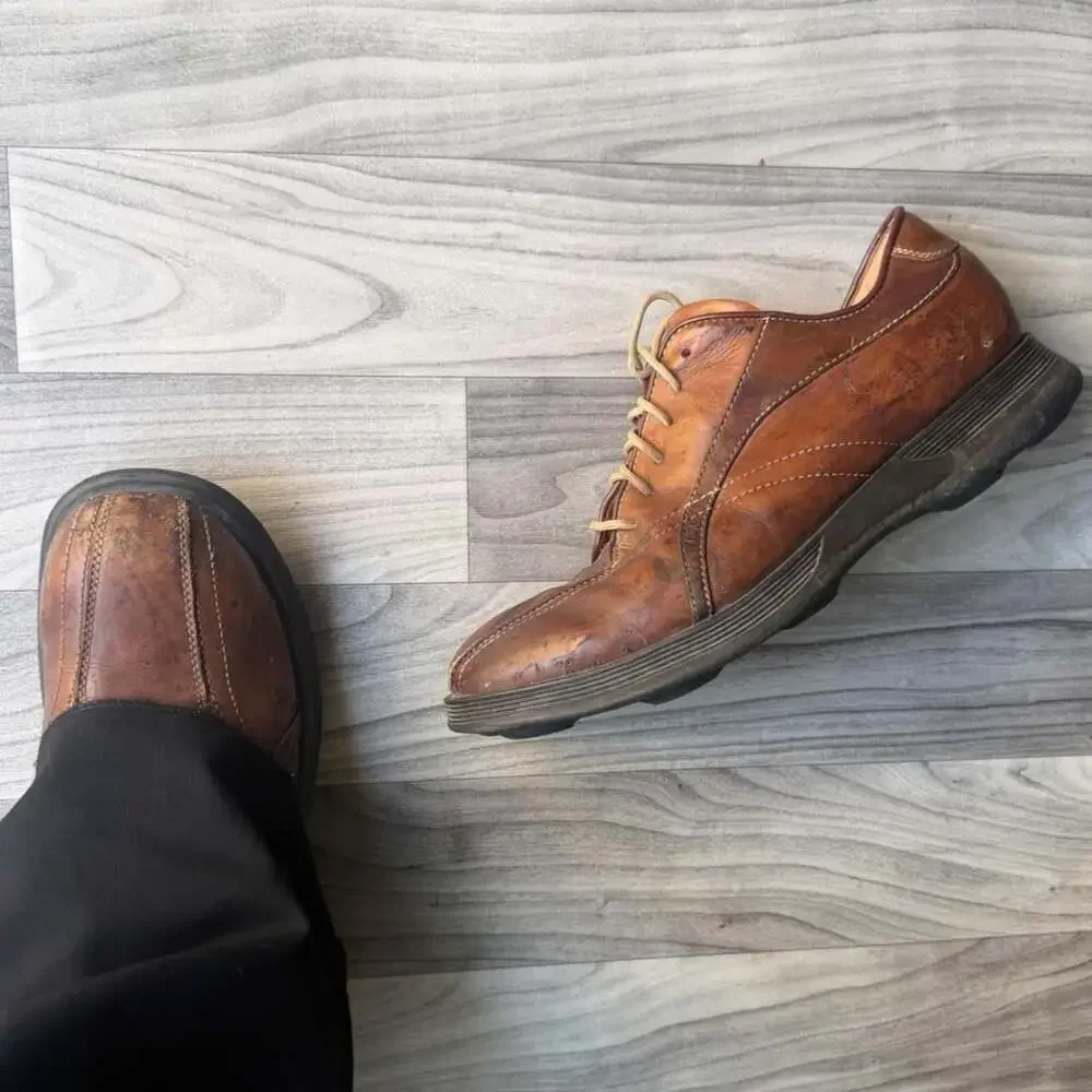 Steve Madden Maximus Vintage Y2K Chunky Brown Leather Shoes